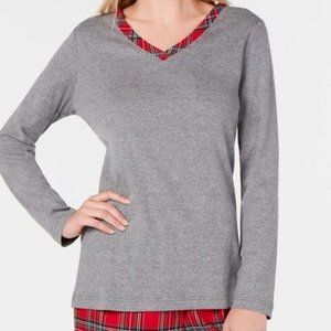 Charter Club Brinkley Plaid Mix It Pajamas TOP